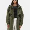 Parka Imperméable à Cordon De Serrage