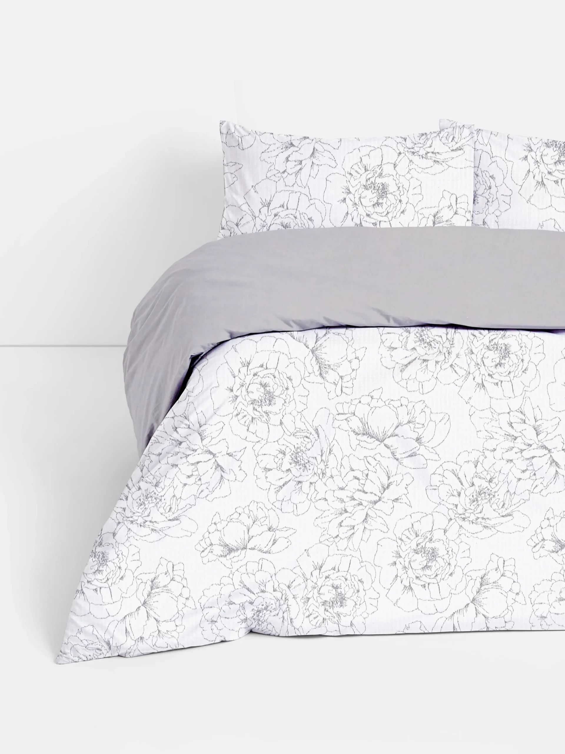 Parure De Lit King Size Texturée à Motif Floral