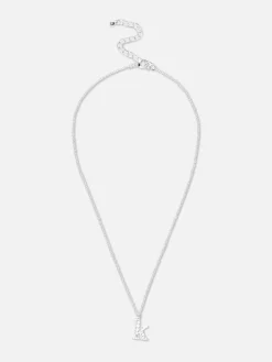 Pendentif à Initiale Et Strass