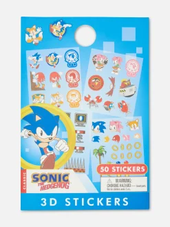 Pochette De 50 Autocollants Sonic Le Hérisson