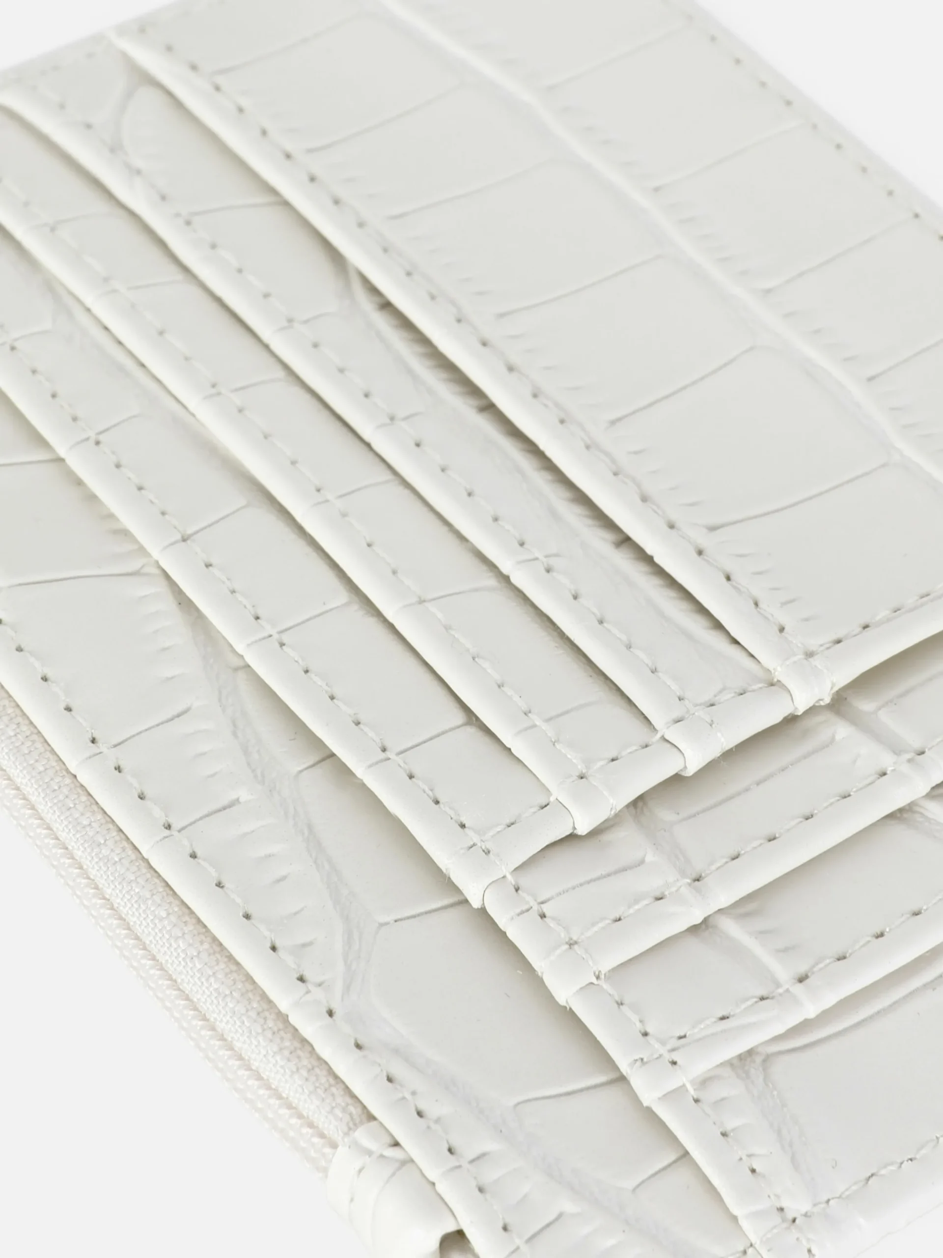 Porte-cartes Effet Croco à Initiale