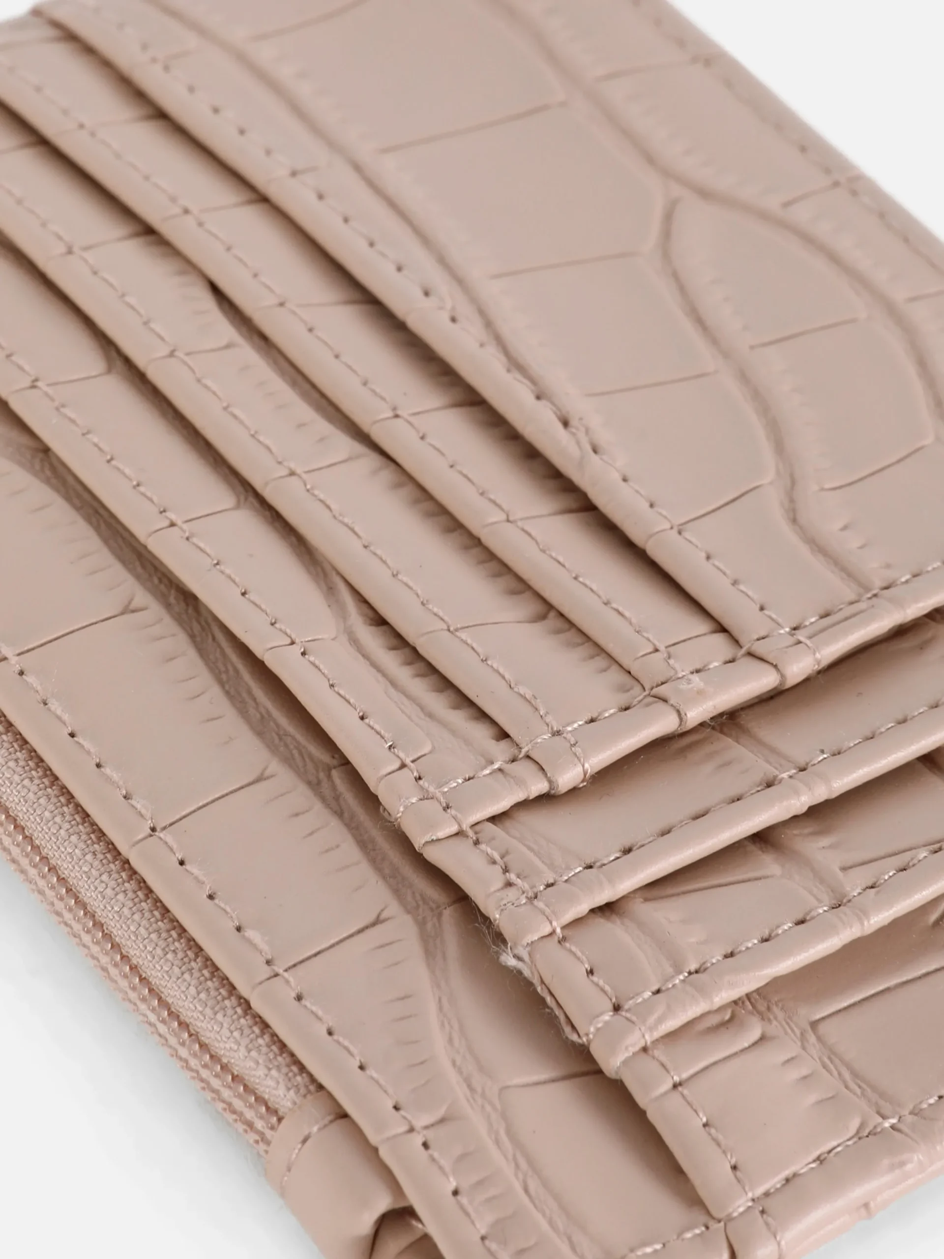 Porte-cartes Effet Croco à Initiale