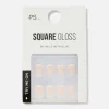 PS... Faux Ongles Brillants à Pointe Carrée