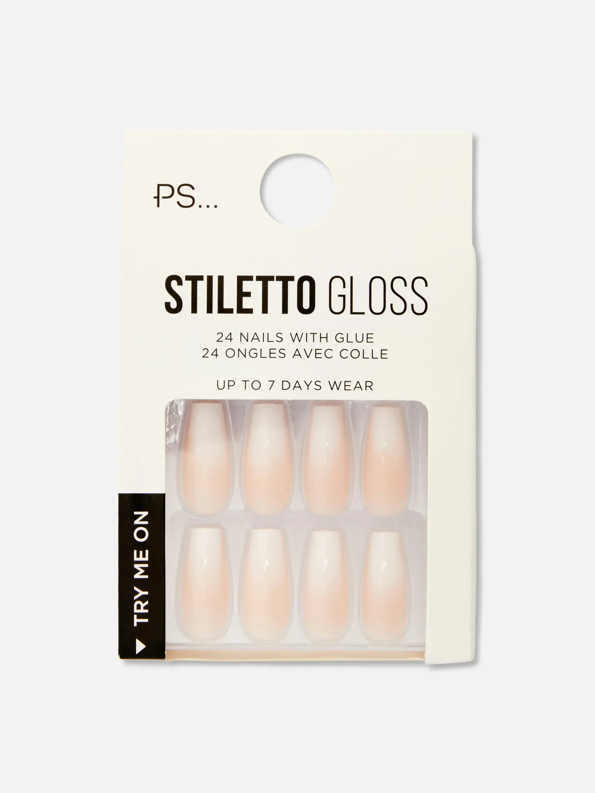 PS... Faux Ongles Brillants Stiletto Effet Dégradé