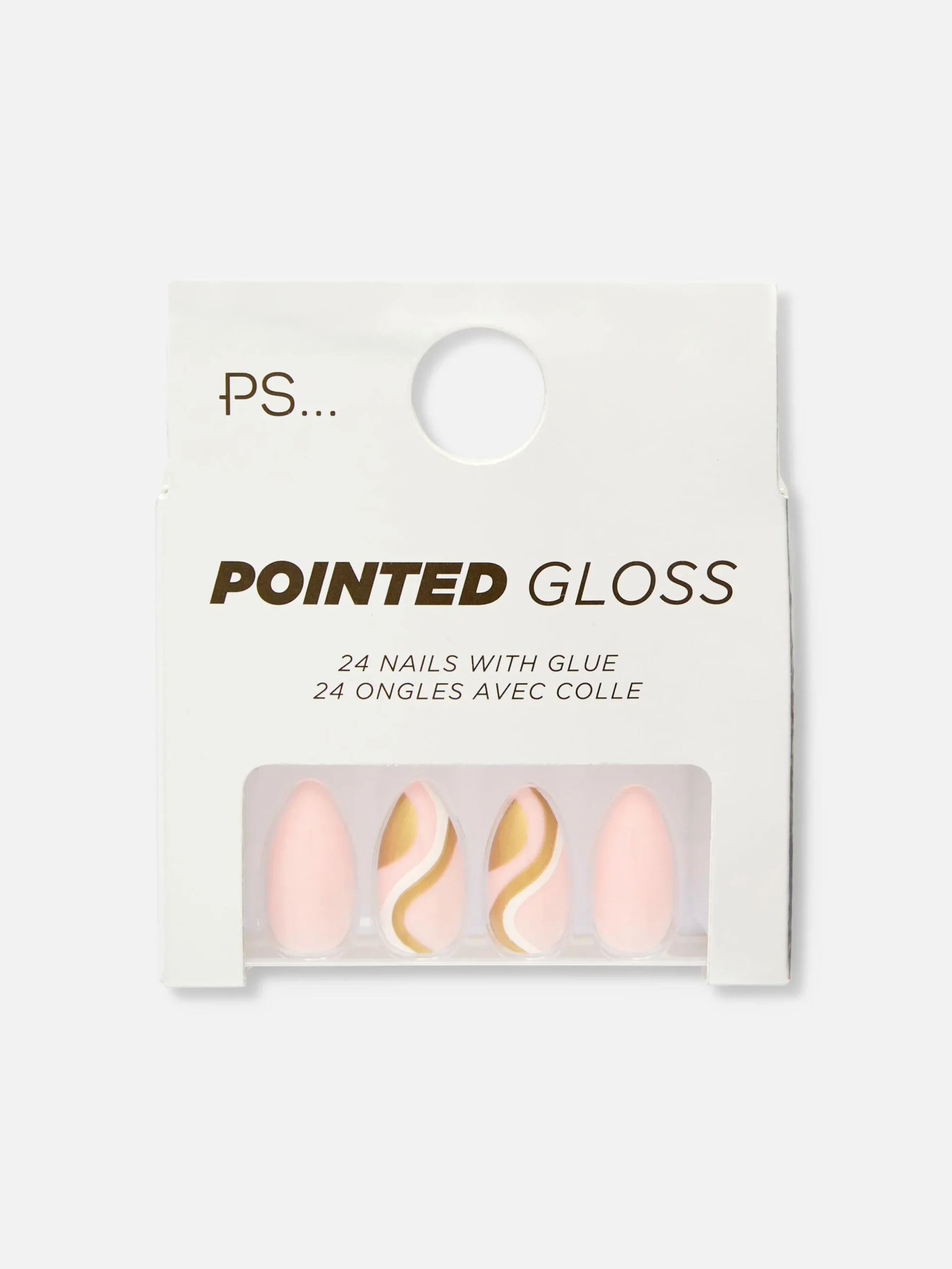PS... Faux Ongles Pointus Brillants Tourbillon