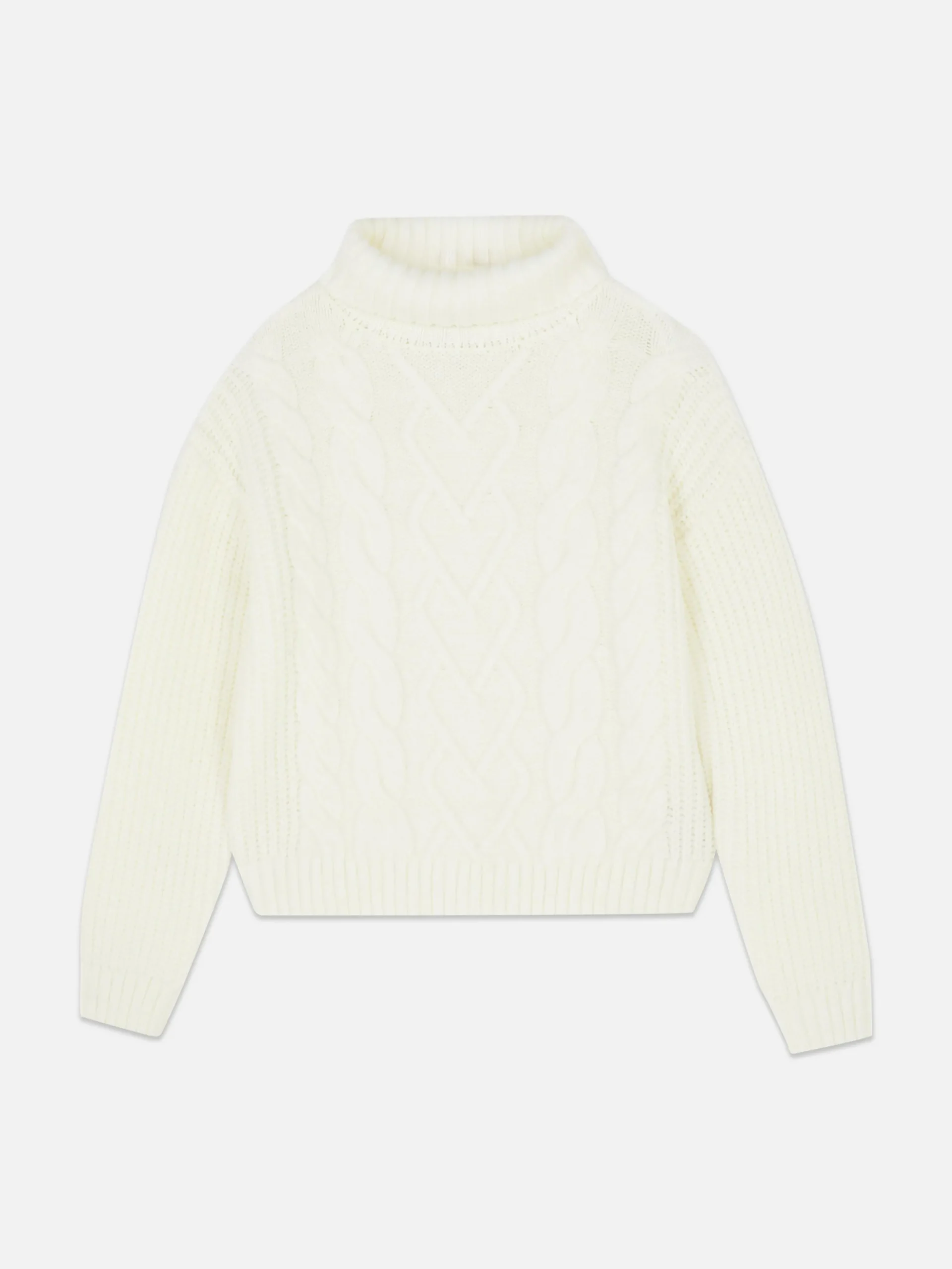 Pull à Col Roulé En Maille Torsadée