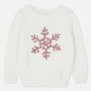 Pull En Chenille à Sequins Et Flocons De Neige
