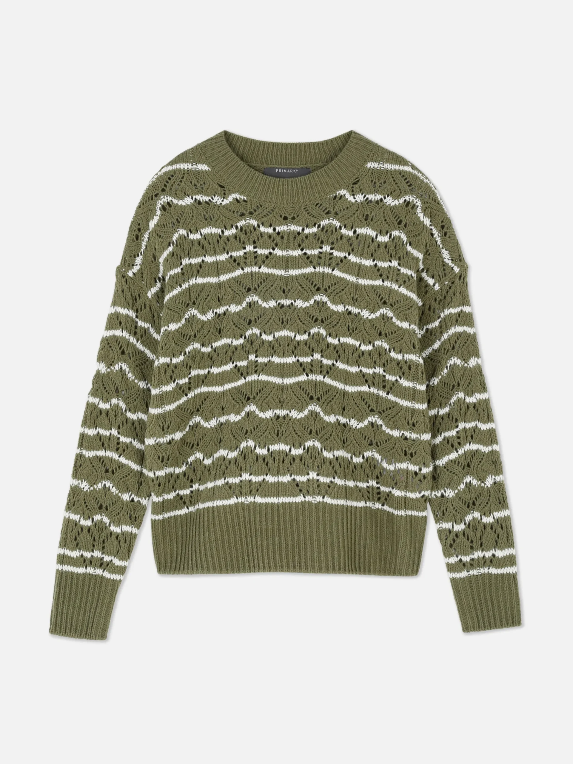 Pull En Maille Ajourée à Col Ras-du-cou