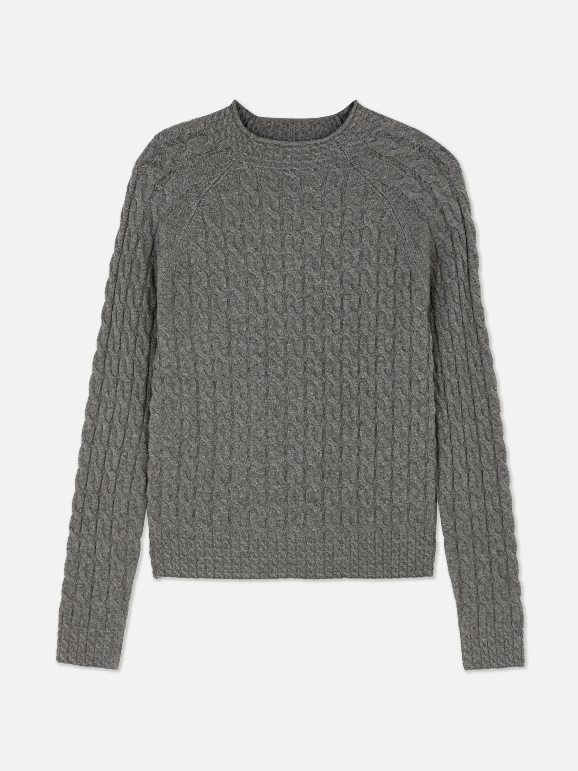 Pull En Maille Torsadée à Col Montant