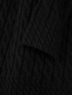 Pull En Maille Torsadée à Col Montant