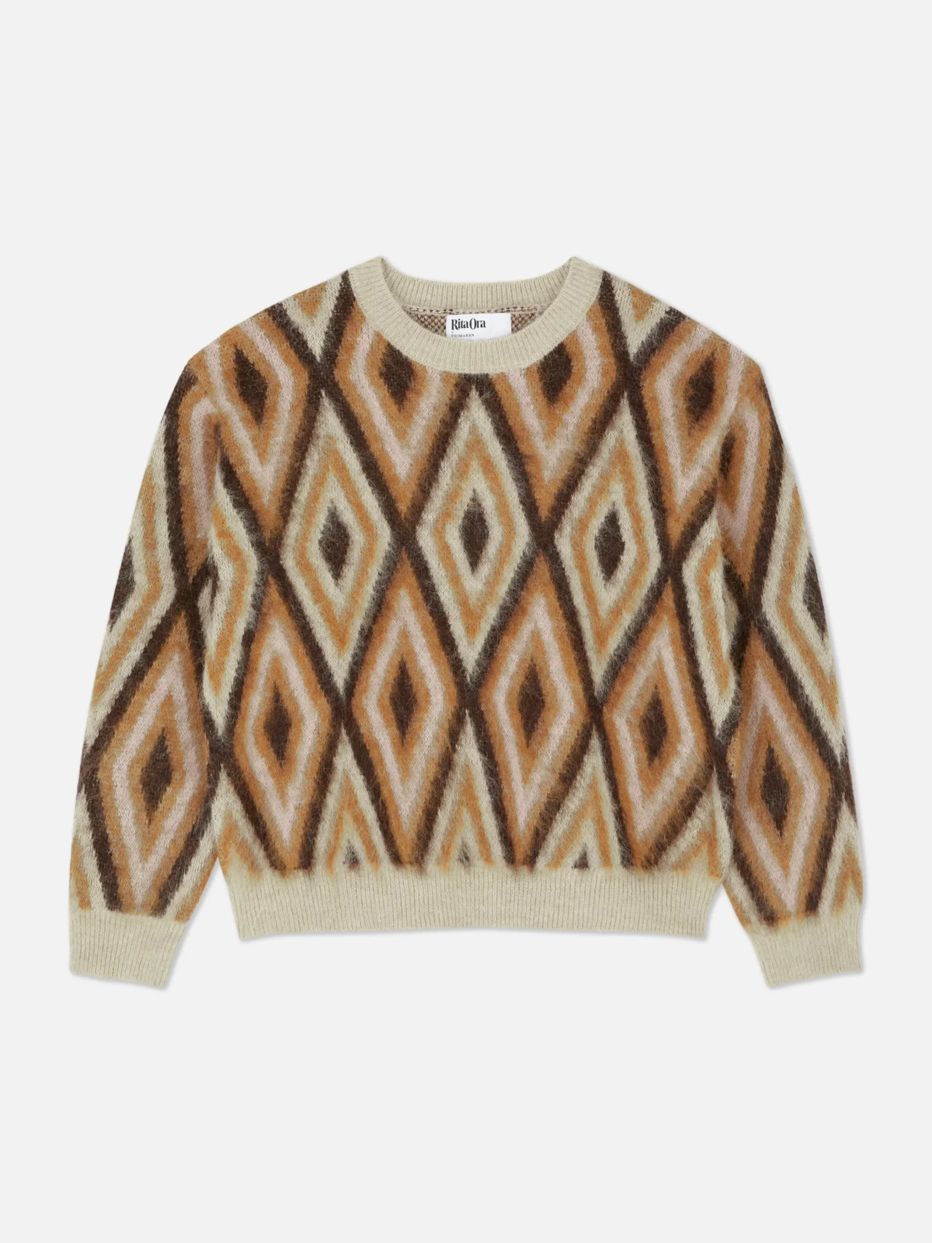 Pull En Tricot à Motif Losange Rita Ora