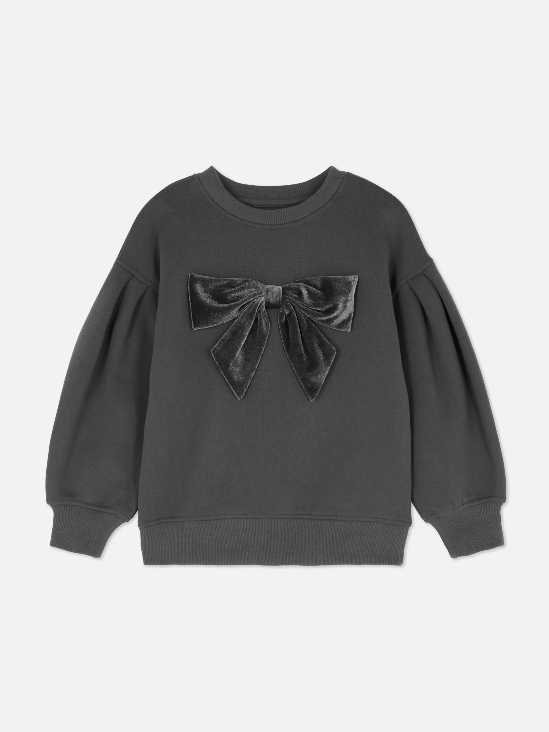 Pull En Velours à Manches Bouffantes Avec Nœud