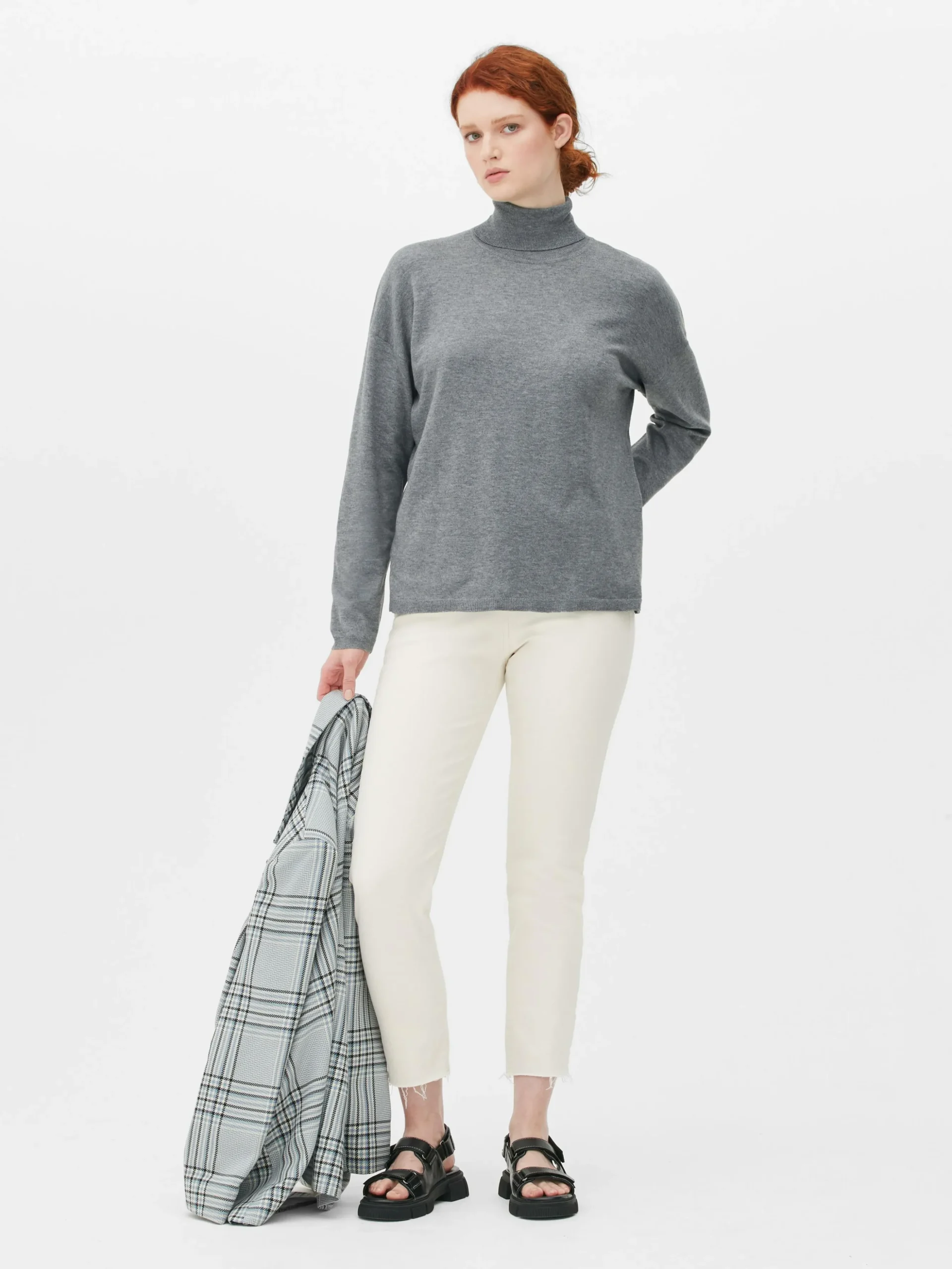 Pull Fine Maille à Col Roulé