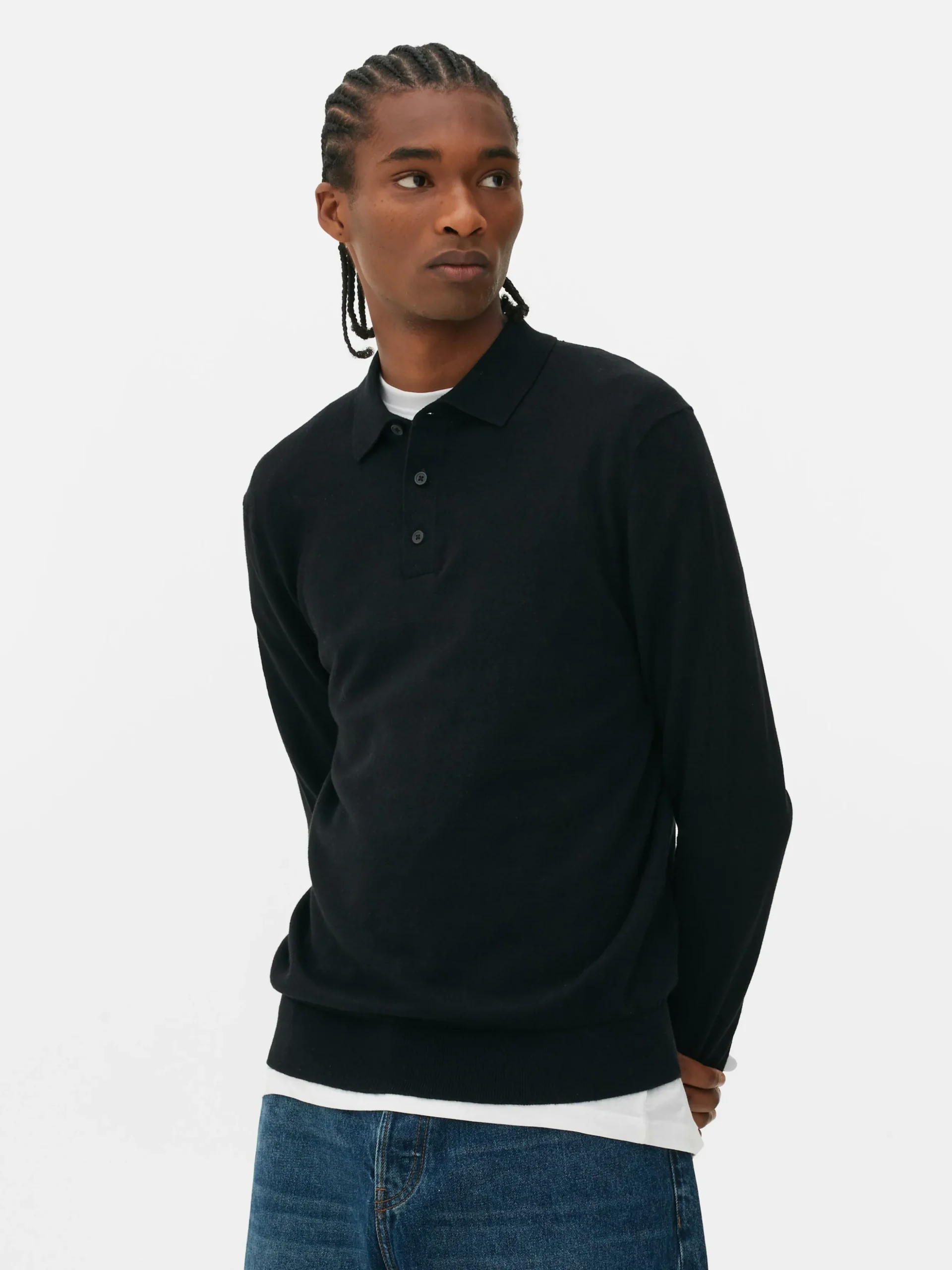 Pull Polo à Manches Longues