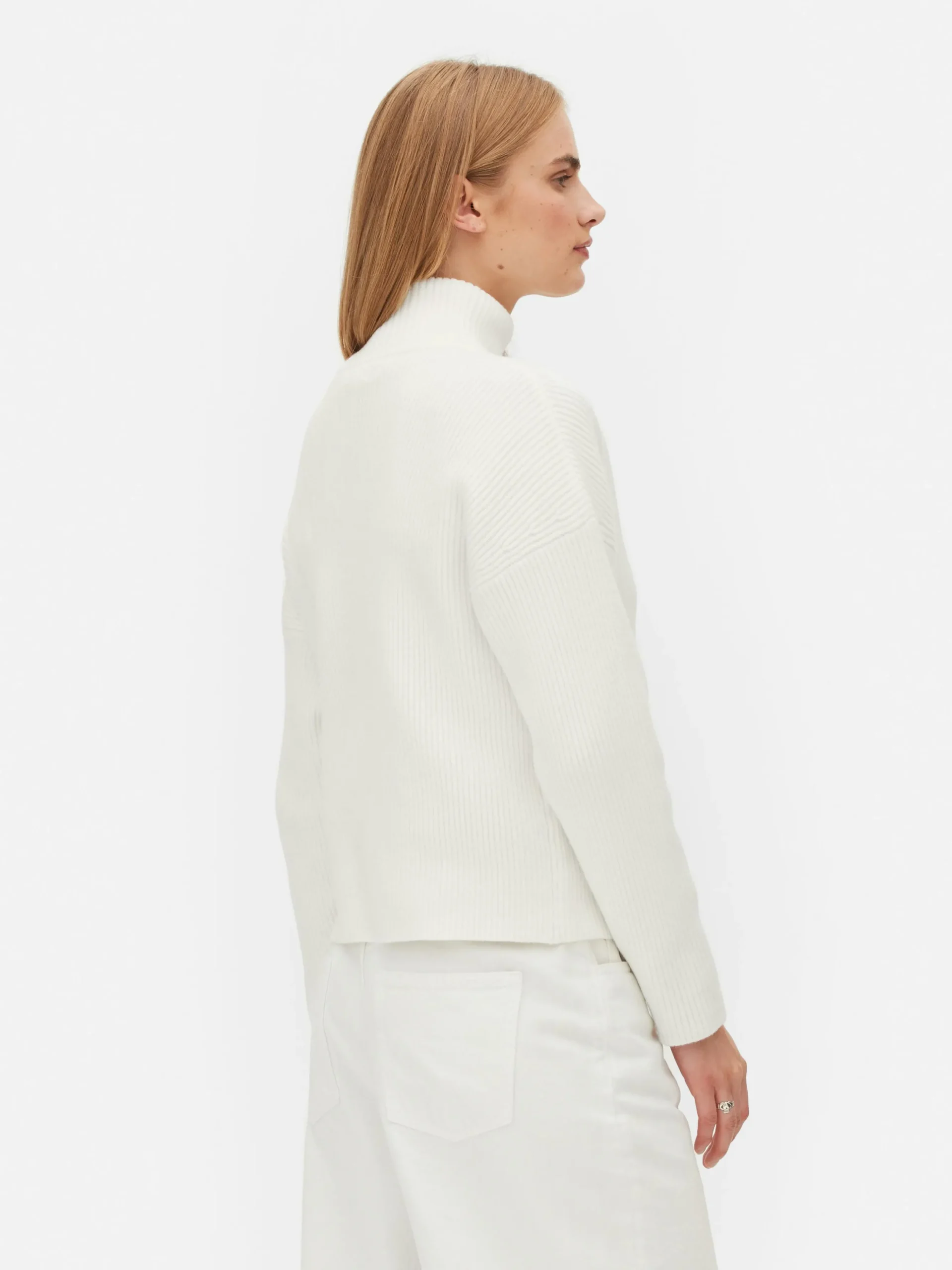 Pull Tricoté à Encolure Zippée