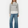 Pull Tricoté à Message Et Chemise Deux-en-un