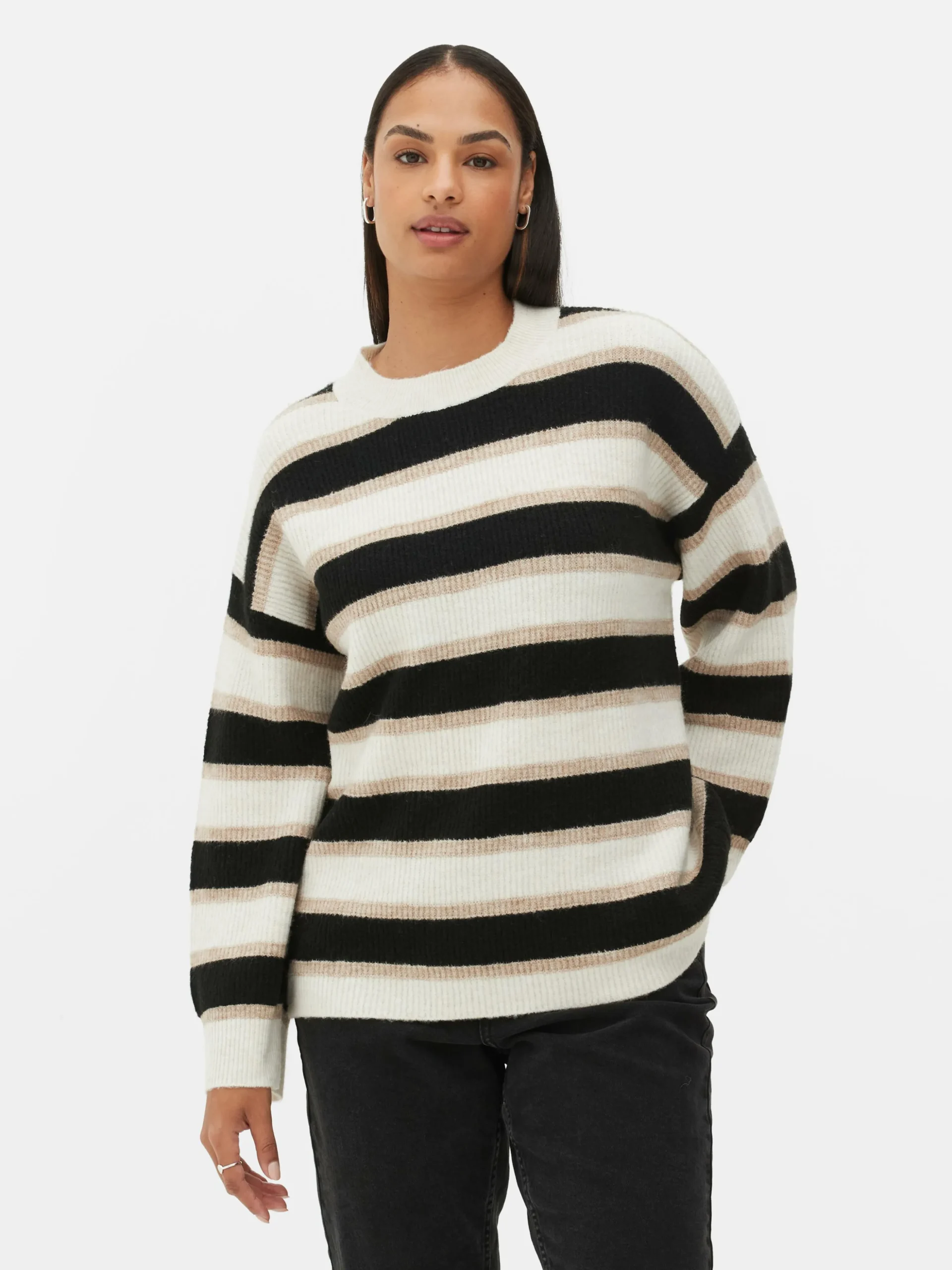 Pull Tricoté Avec Manches à Revers