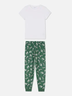 Pyjama à Manches Courtes En Jersey Imprimé