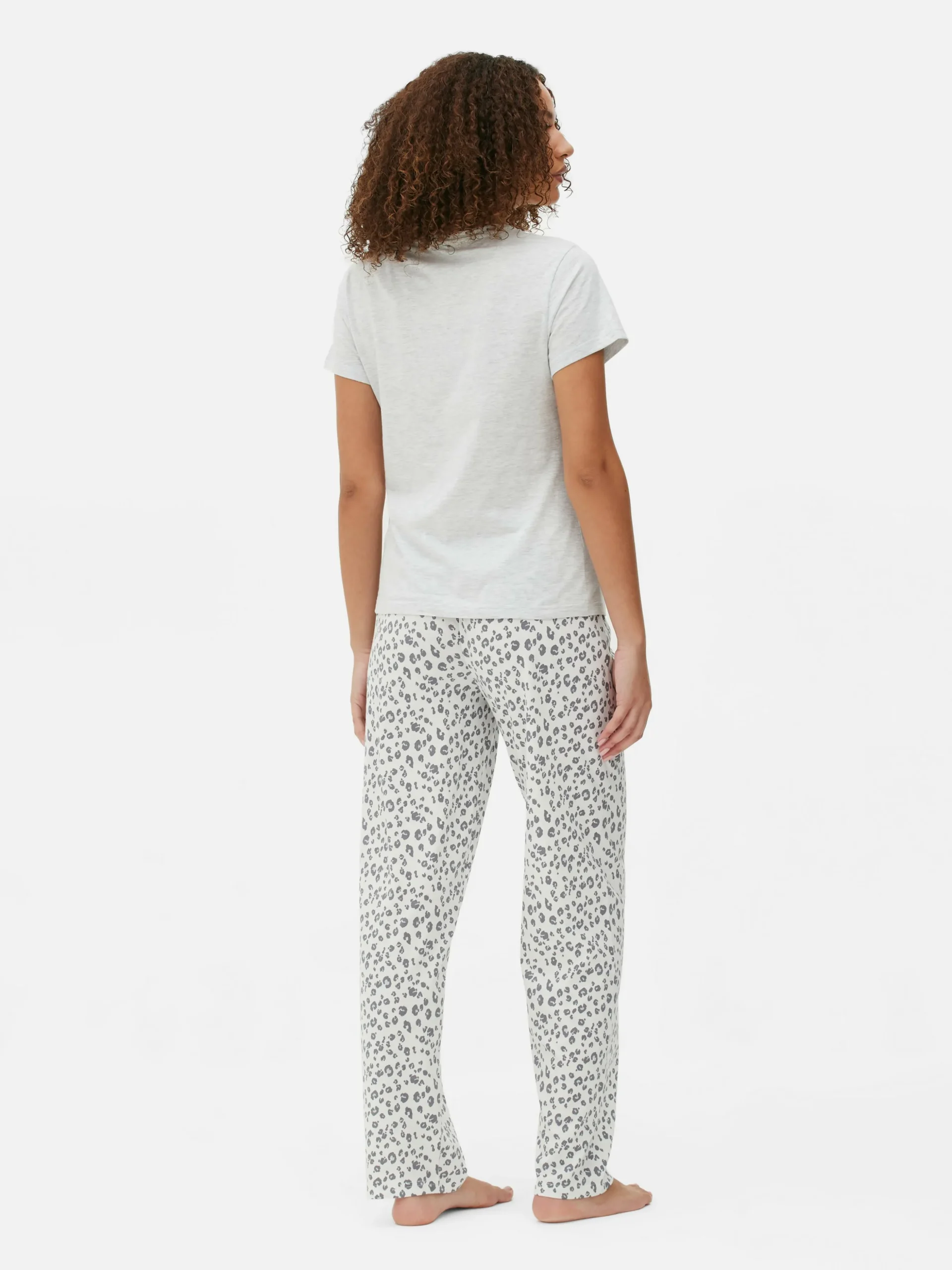 Pyjama à Manches Courtes Graphique En Jersey