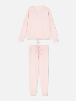 Pyjama à Manches Longues Et Détail Nœud