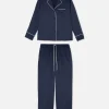 Pyjama Chemise à Manches Longues En Satin