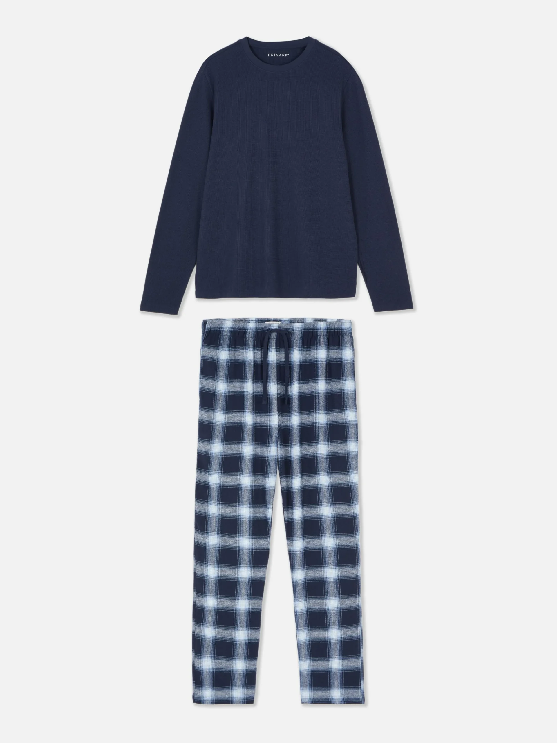 Pyjama En Coton Brossé à Carreaux