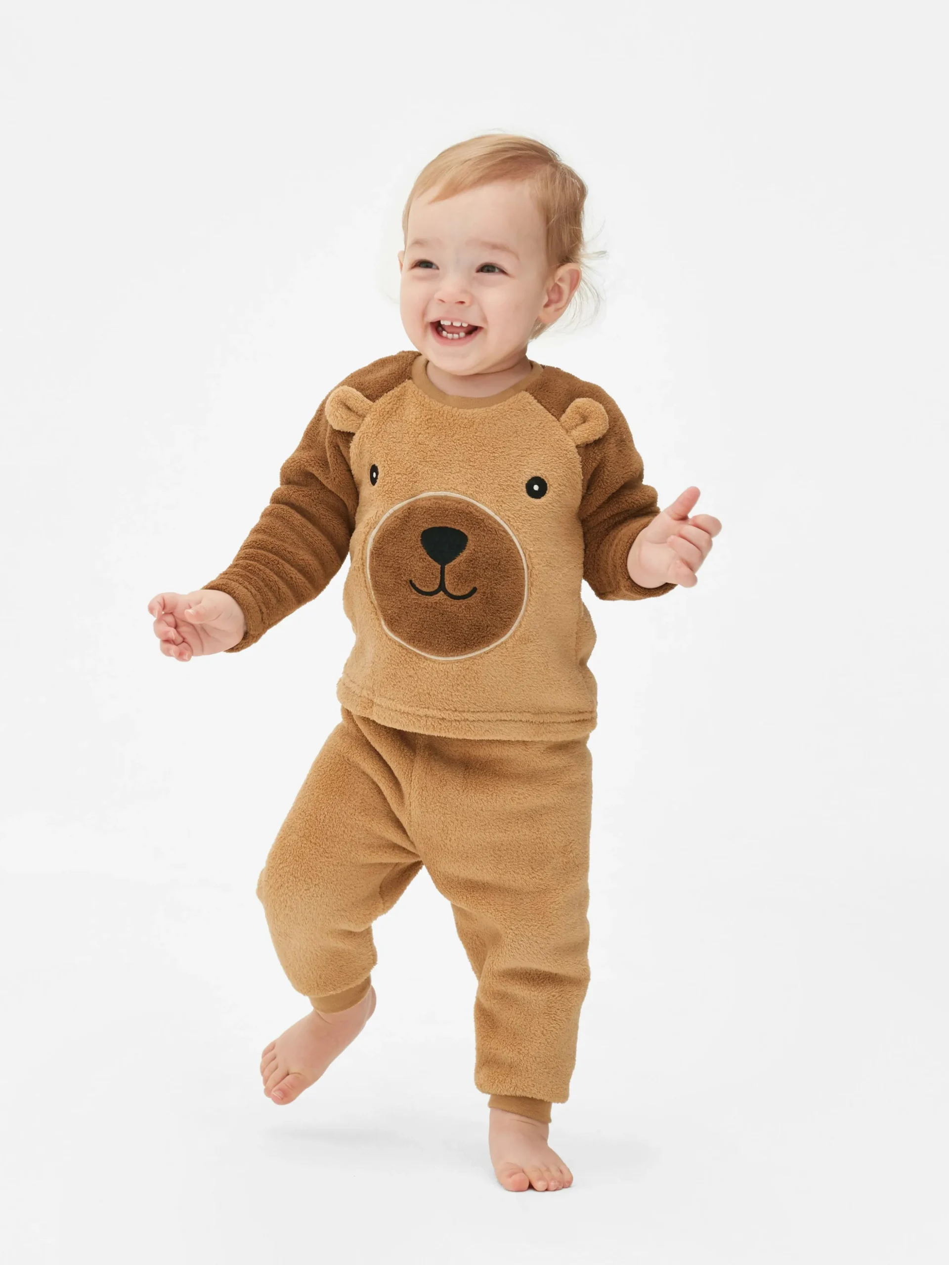 Pyjama En Molleton à Motif Ours