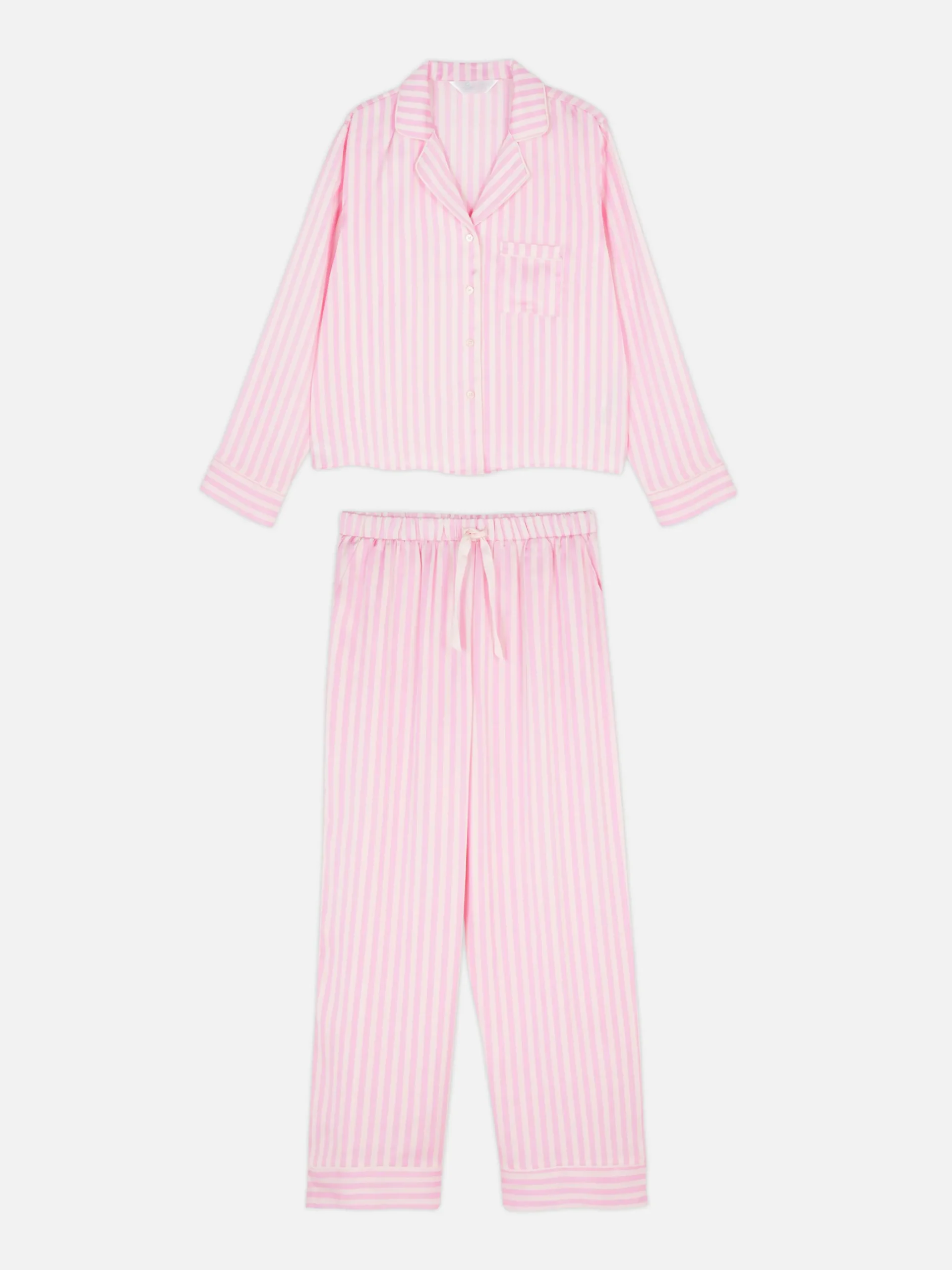 Pyjama En Satin à Manches Longues