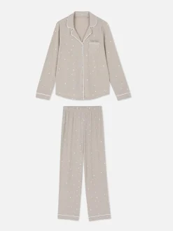 Pyjama Long Boyfriend à Motif
