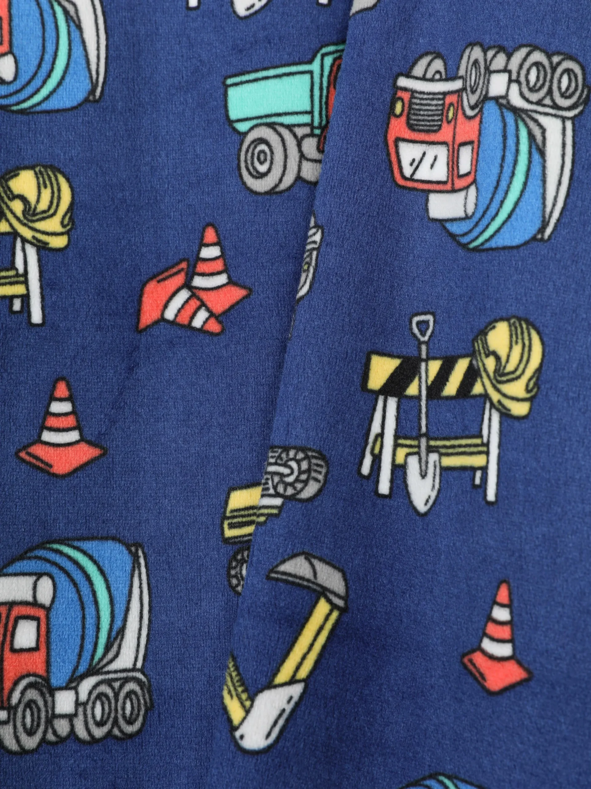 Pyjama Long En Velours à Motif Chantier