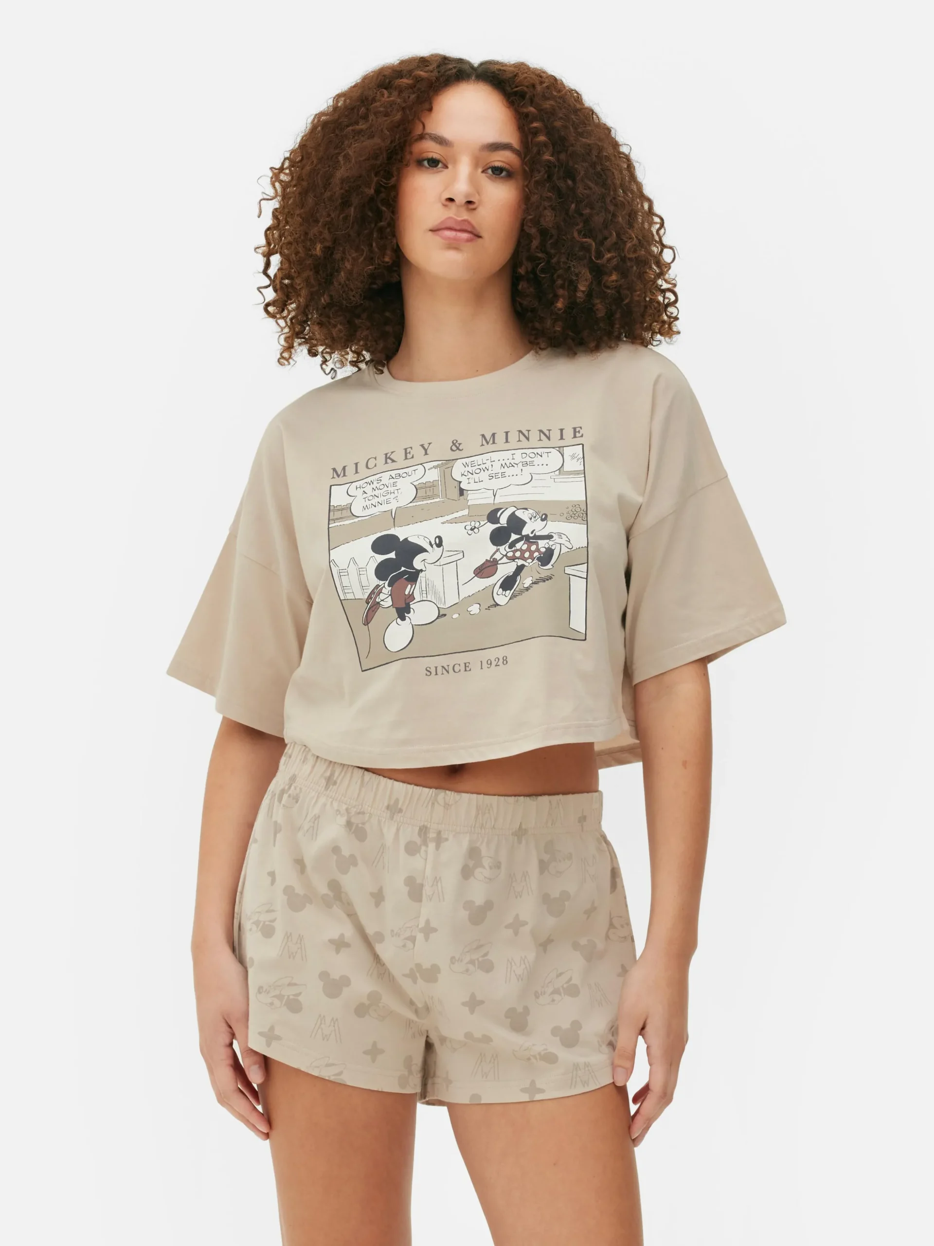 Pyjama Short à Motif Disney Mickey Mouse