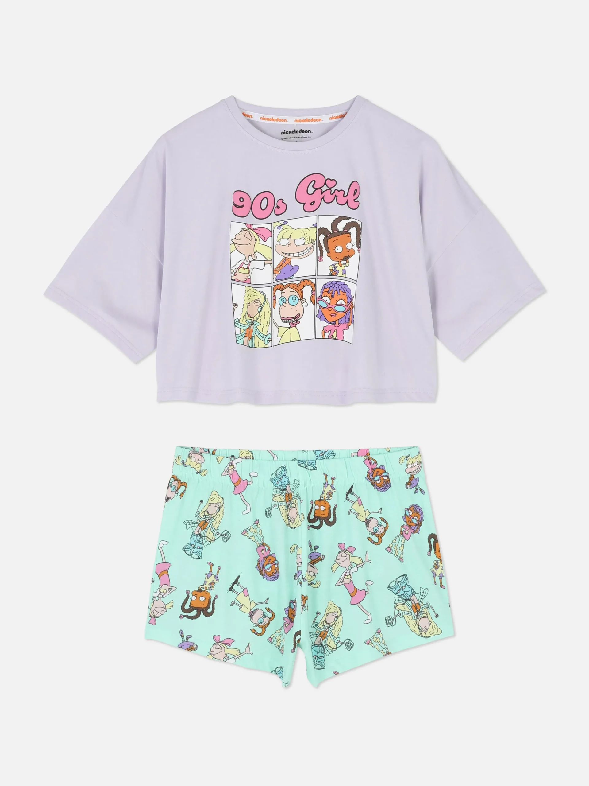 Pyjama Short Graphique Nickelodeon Années 90