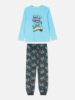 Pyjama T-shirt Et Bas à Motif Manette De Jeu Vidéo