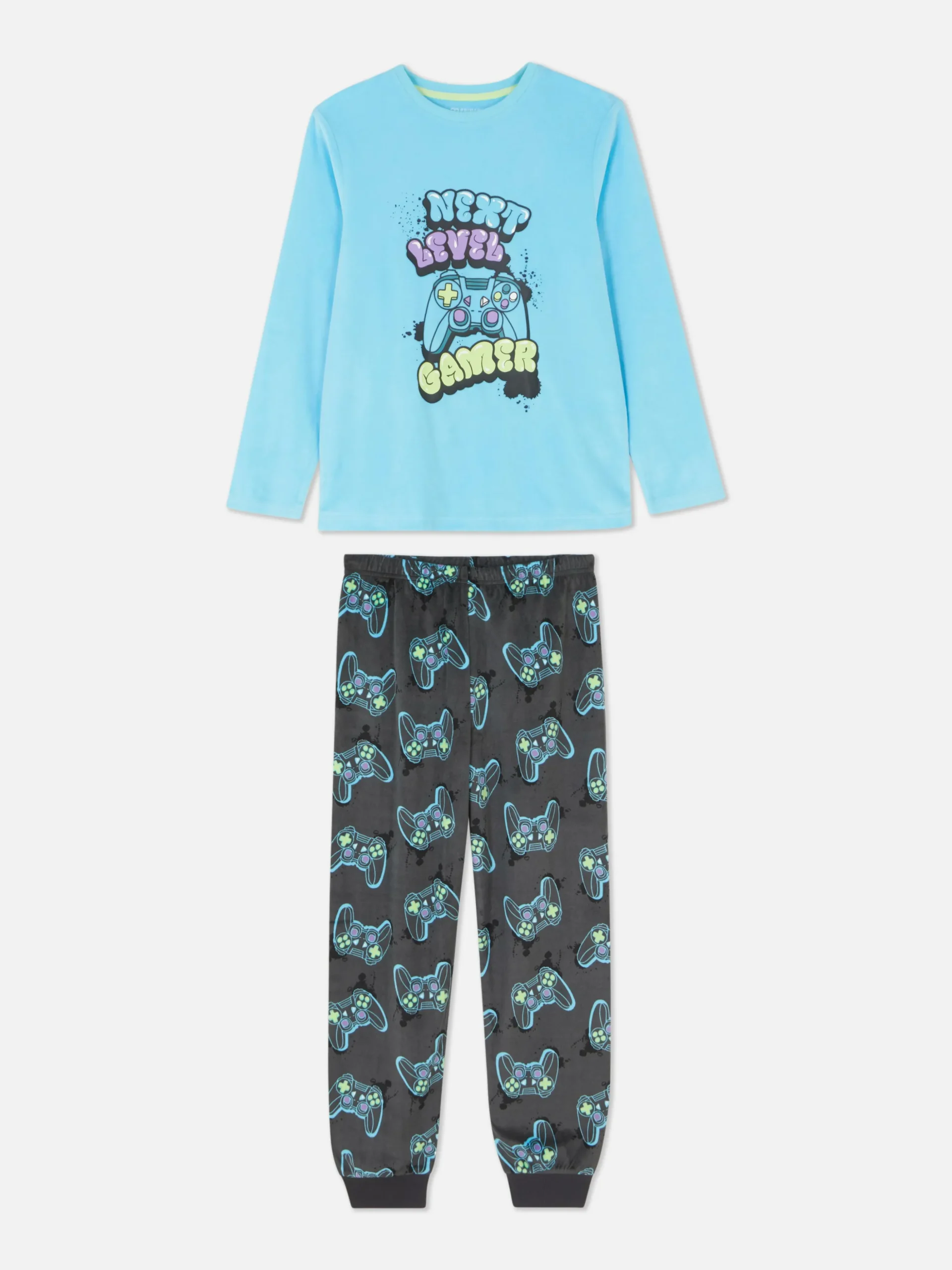 Pyjama T-shirt Et Bas à Motif Manette De Jeu Vidéo