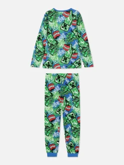 Pyjama T-shirt Et Pantalon à Motif Graffiti Minecraft