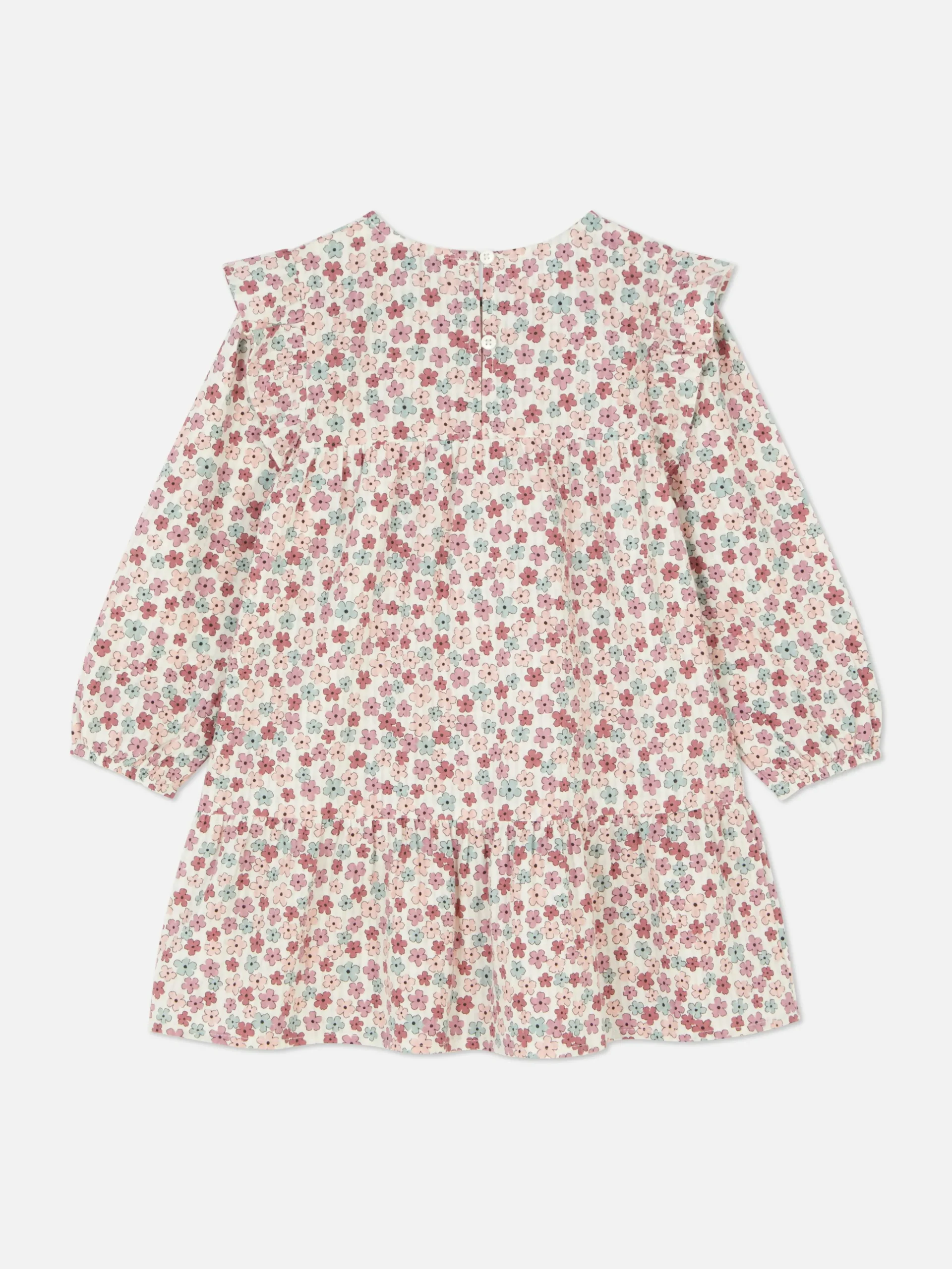 Robe à Volants à Motif Floral