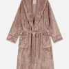 Robe De Chambre Mi-longue Duveteuse
