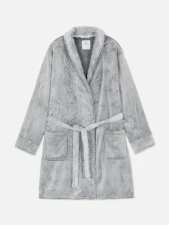 Robe De Chambre Mi-longue Duveteuse