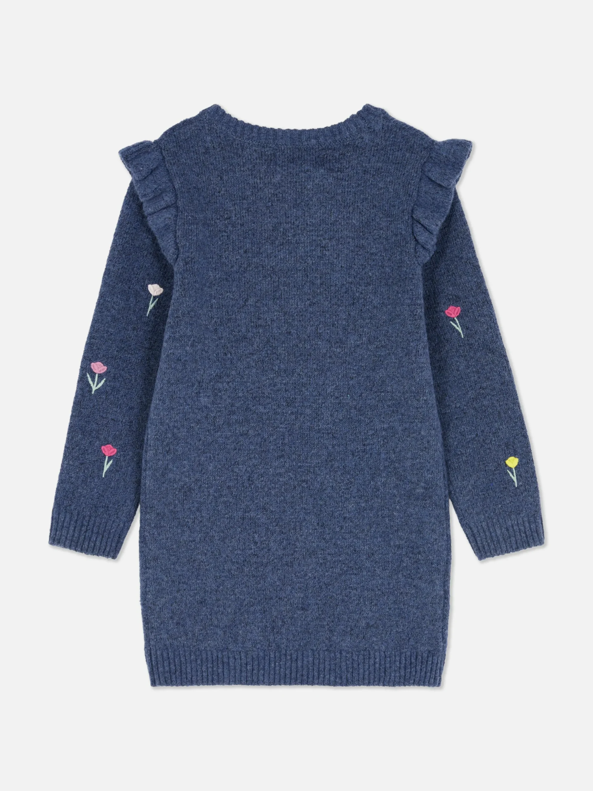 Robe En Maille à Fleurs Brodées