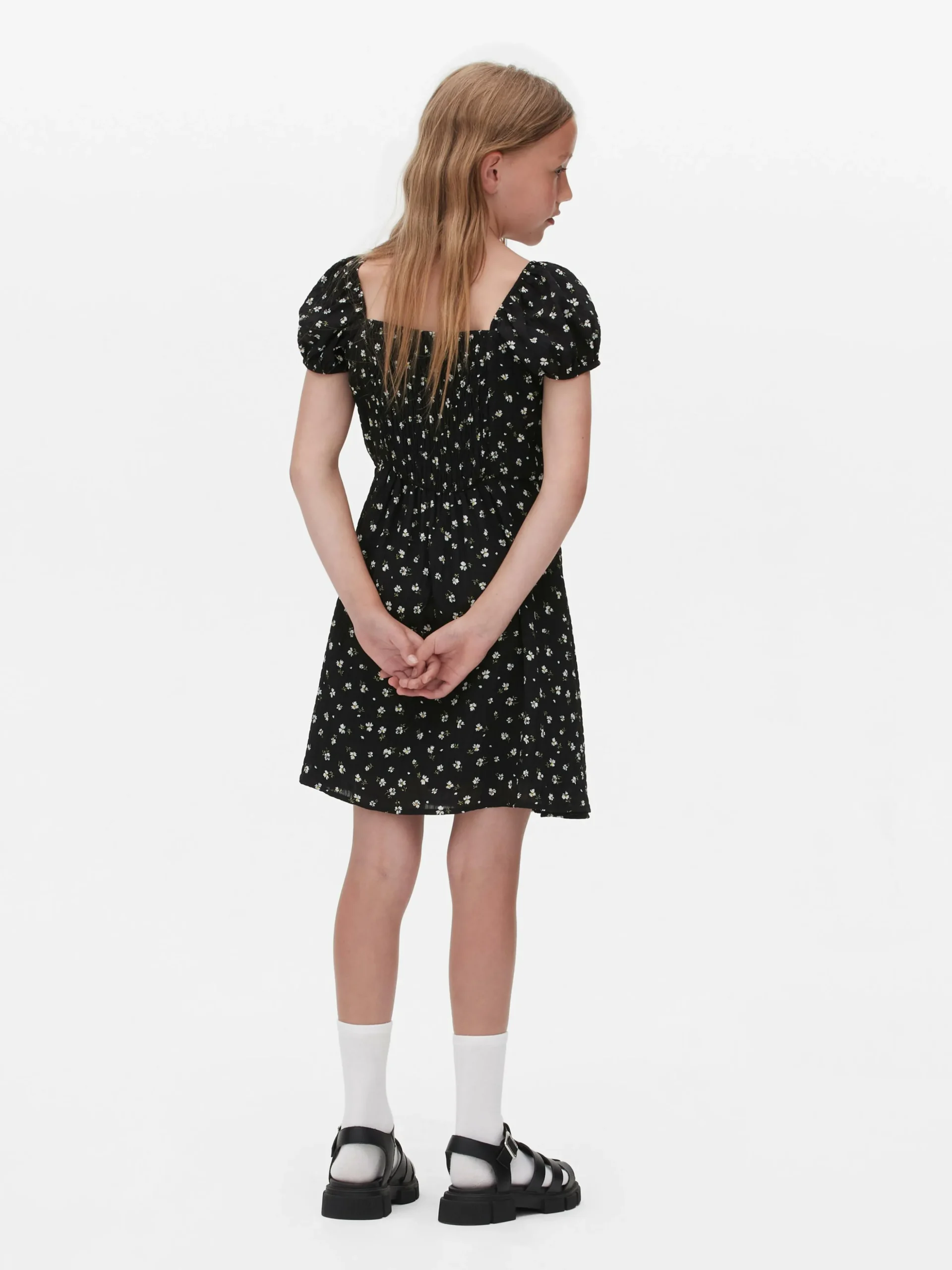 Robe Froncée à Fleurs