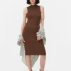 Robe Mi-longue Sans Manches En Maille