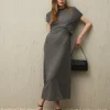 Robe Mi-longue Torsadée En Jersey The Edit