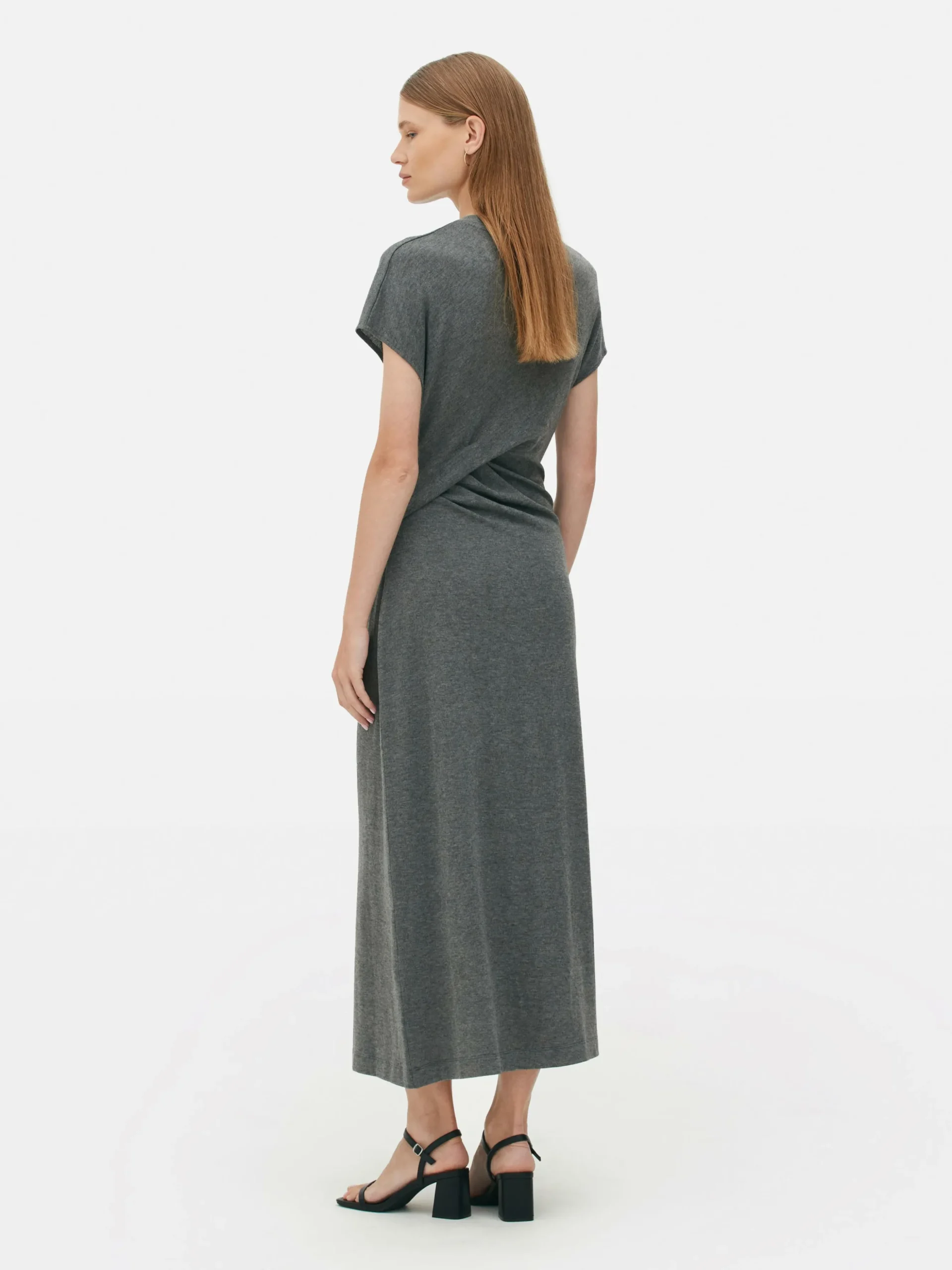 Robe Mi-longue Torsadée En Jersey The Edit