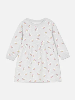 Robe Sweat-shirt à Motif Arc-en-ciel