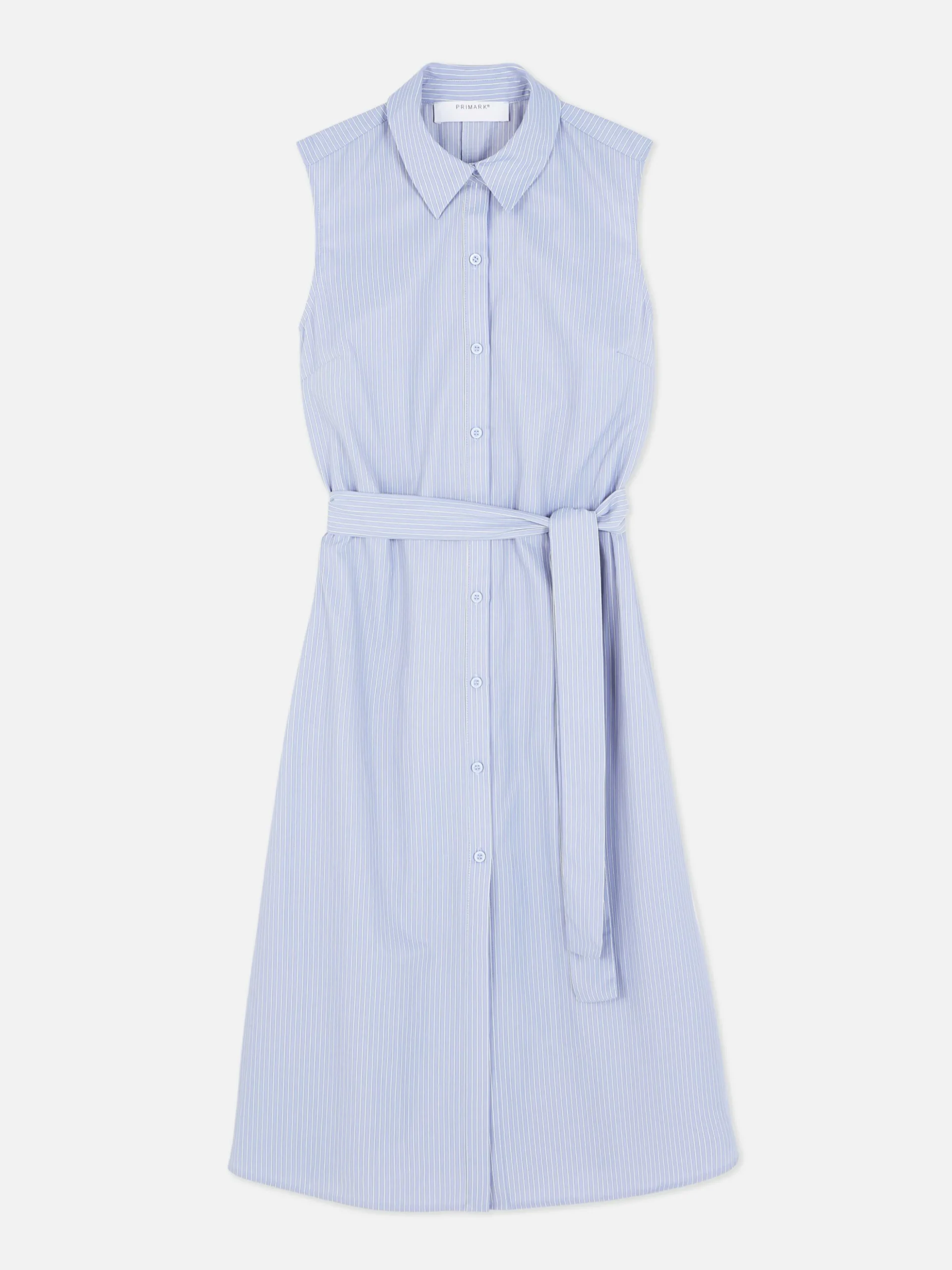 Robe-chemise Mi-longue Sans Manches