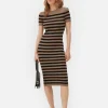 Robe-pull Mi-longue à Manches Courtes