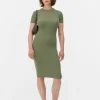 Robe-pull Mi-longue à Manches Courtes