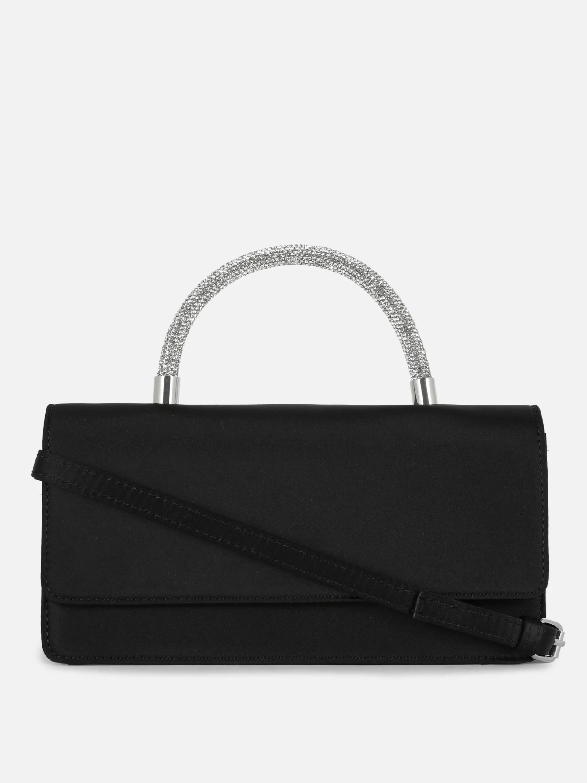 Sac à Bandoulière En Satin Avec Anse à Strass