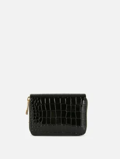 Sac à Main Zippé Imitation Crocodile