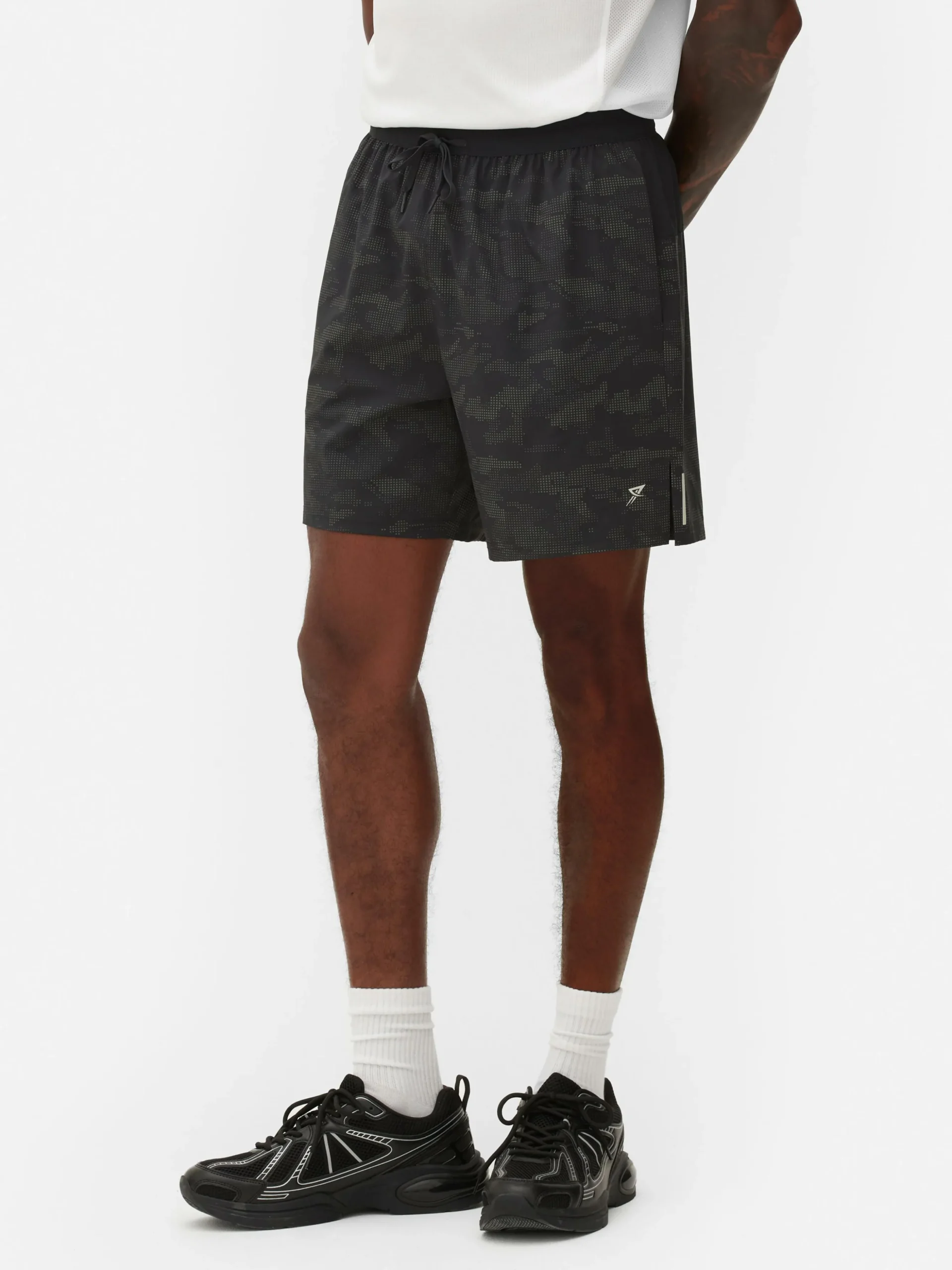 Short De Sport à Motifs Réfléchissants